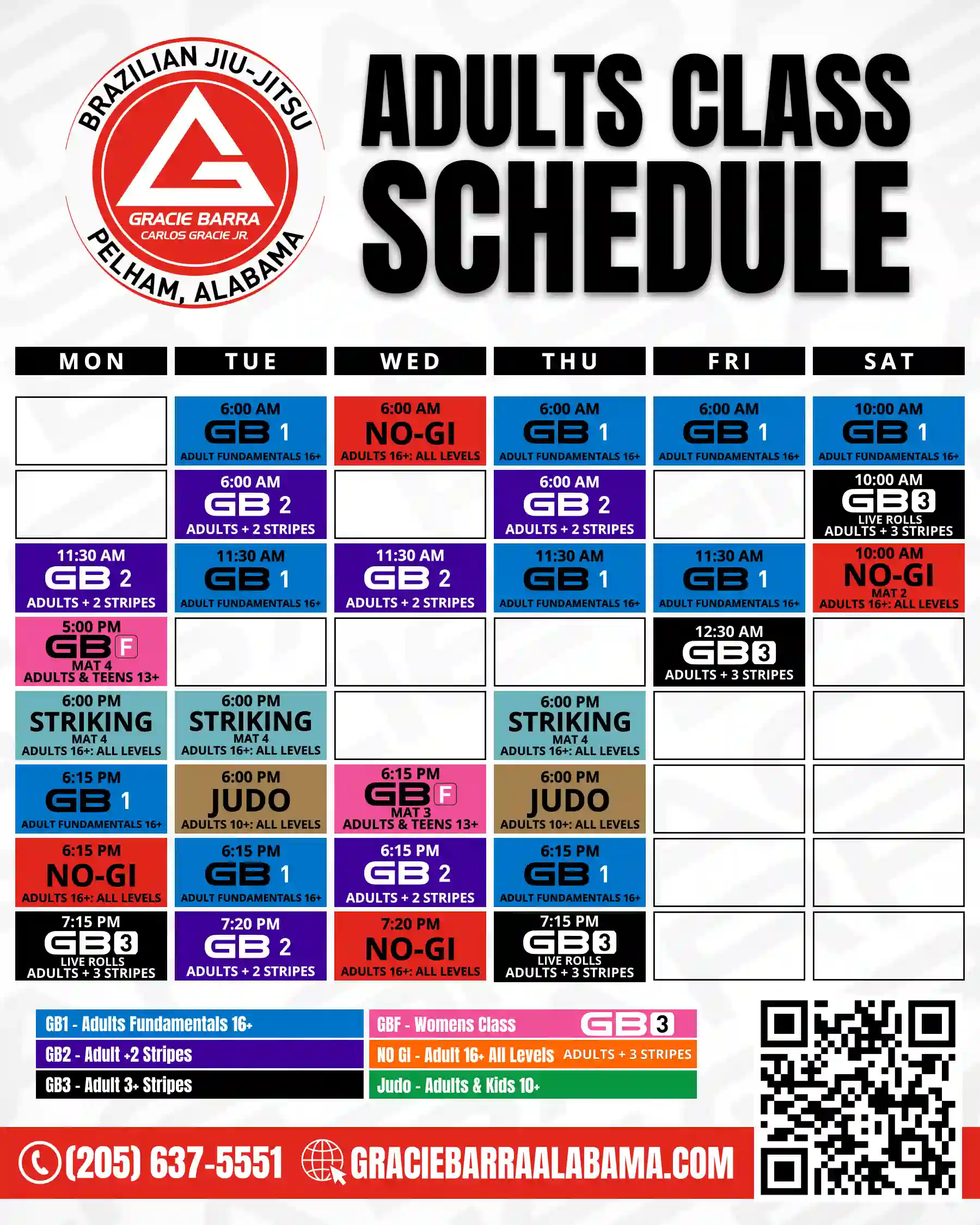 Schedule GB Pelham Adults