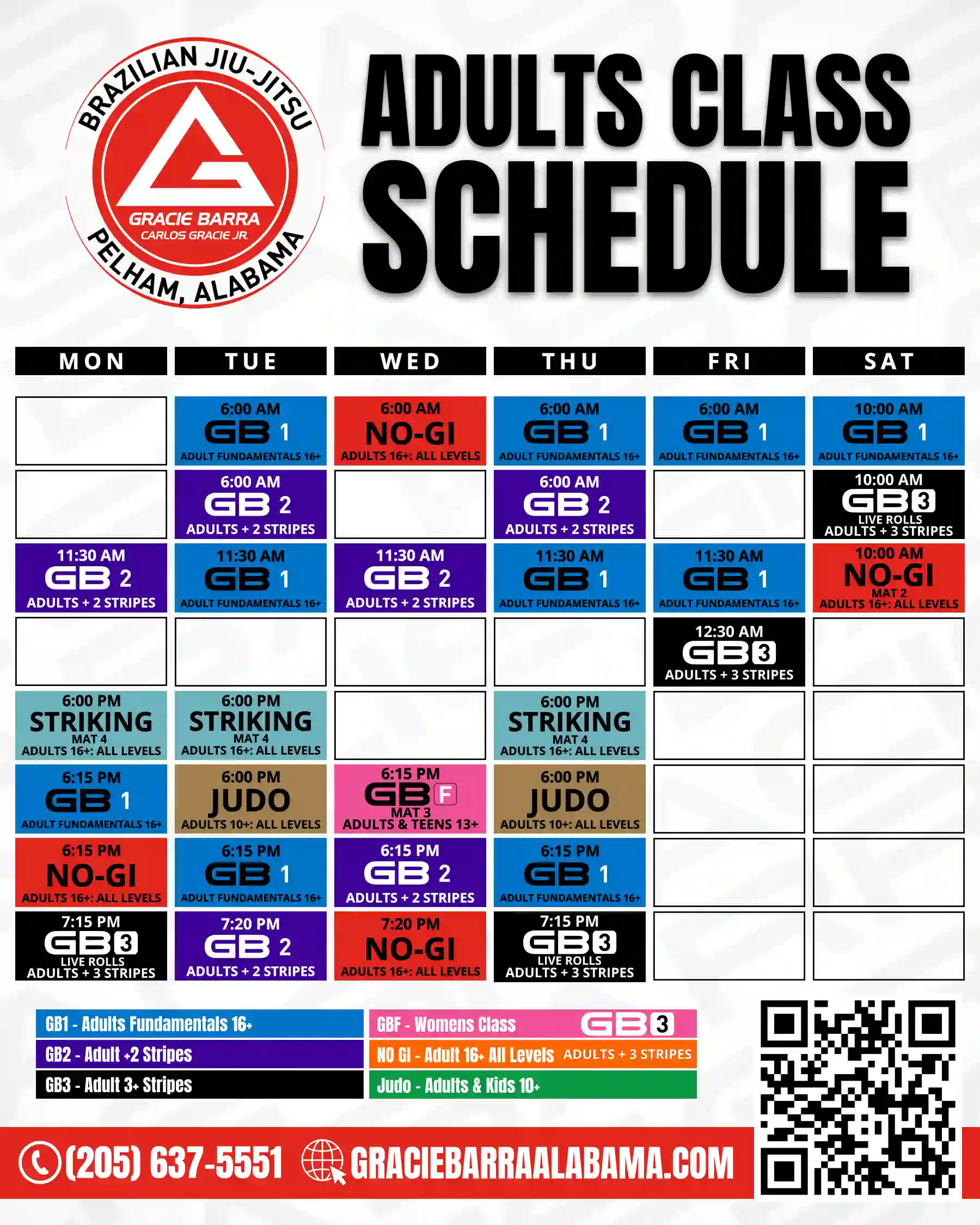 Schedule Pelham Adults 02/03/2026