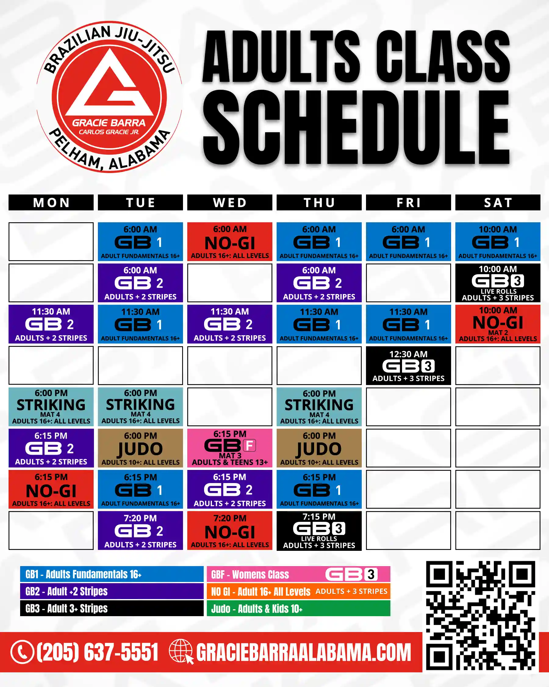 Schedule GB Pelham Alabama Adults